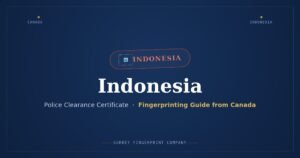 Indonesia Police Clearance Certificate (PCC) from Canada — Fingerprinting Guide