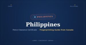 Philippines Police Clearance Certificate (PCC) from Canada — Fingerprinting Guide