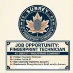 Fingerprint Technician job in Surrey