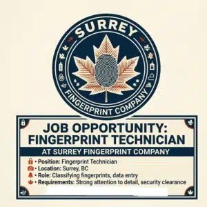Fingerprint Technician job in Surrey